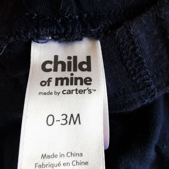 3/$15 Carter's cotton joggers 0-3 m - Picture 2 of 4
